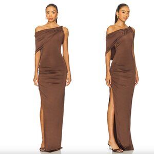 NEW Lovers and Friends Francine Gown Chocolate Brown Formal Maxi Dress